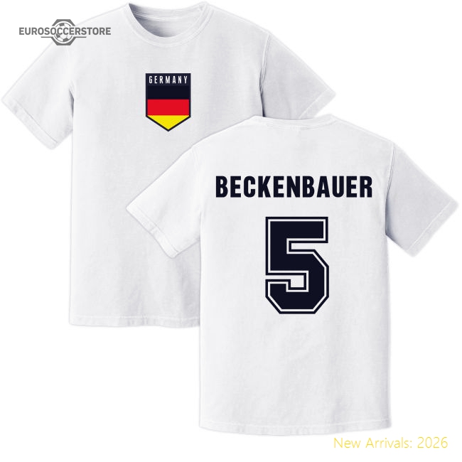 Beckenbauer Germany Training Jersey (White)-Vantage Point Soccer