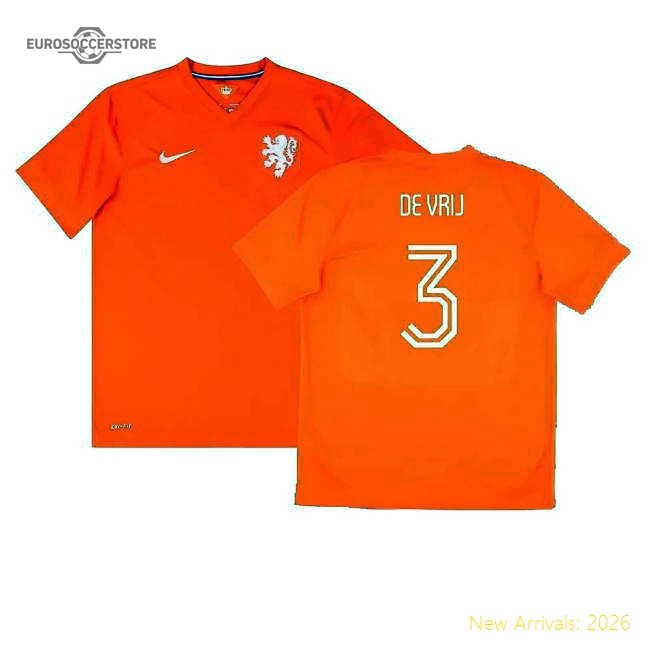 Holland 2014-15 Home Shirt (Good) (De Vrij 3)-Football Jersey Hub