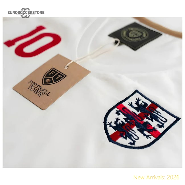 England The Lions Cross 10 Retro Shirt (Womens)-Vantage Point Soccer