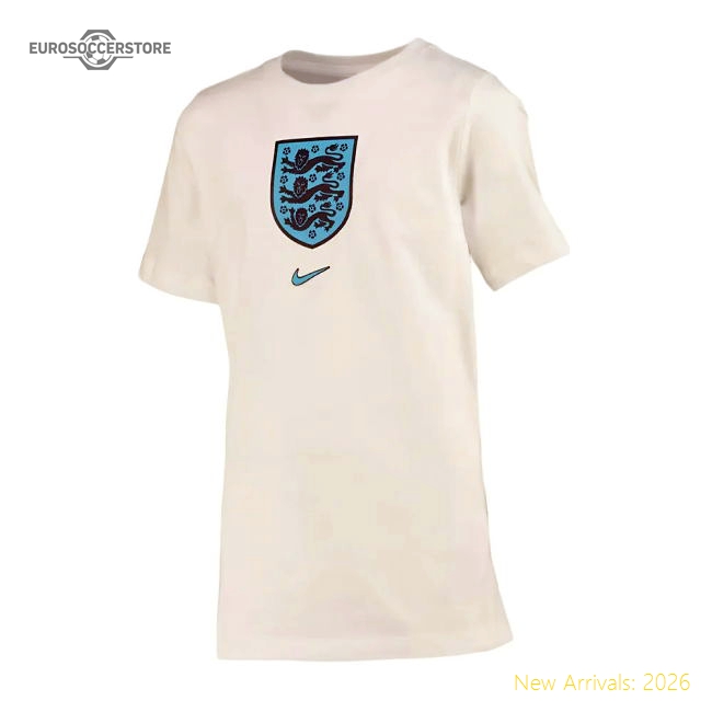 2022-2023 England Crest Tee (White) - Kids (Bellingham 22)-Vantage Point Soccer