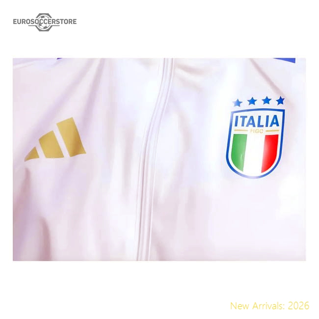 2024-2025 Italy Allweather Jacket (White)-Vantage Point Soccer
