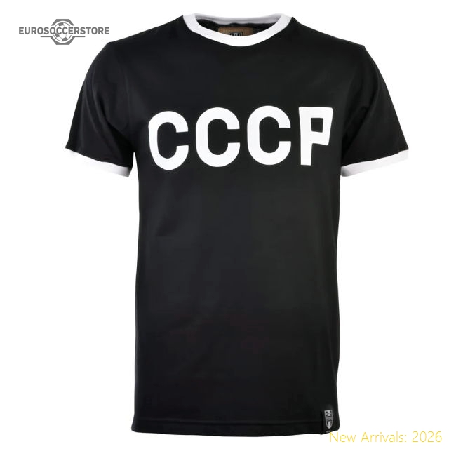Soviet Union (CCCP) 12th Man T-Shirt - Black/White Ringer-Vantage Point Soccer