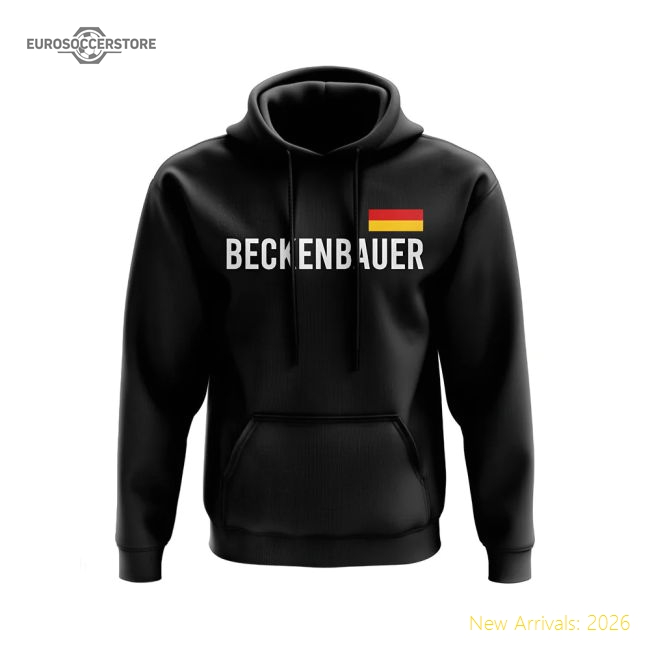 Franz Beckenbauer Germany Flag Hoody (Black)-Vantage Point Soccer