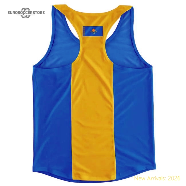 Kazakhstan Flag Running Vest-Football Shirts Shop
