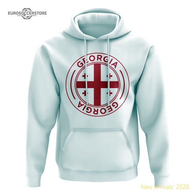 Georgia Football Badge Hoodie (White)-Vantage Point Soccer