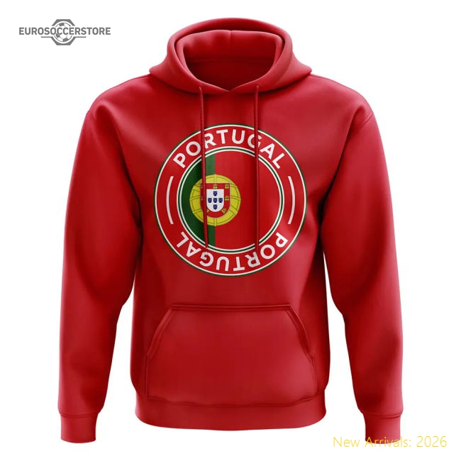 Portugal Football Badge Hoodie (Red)-Vantage Point Soccer