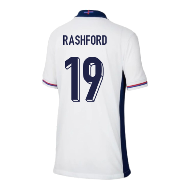 2024-2025 England Home Shirt (Kids) (Rashford 19)-Vantage Point Soccer