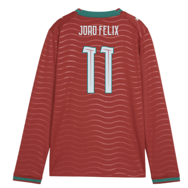 2026-2027 Portugal Long Sleeve Home Shirt (Kids) (Joao Felix 11)-Vantage Point Soccer