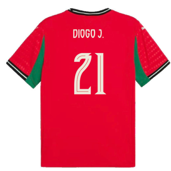 2025-2026 Portugal Womens Team Home Shirt (Unisex) (Diogo J. 21)-Vantage Point Soccer