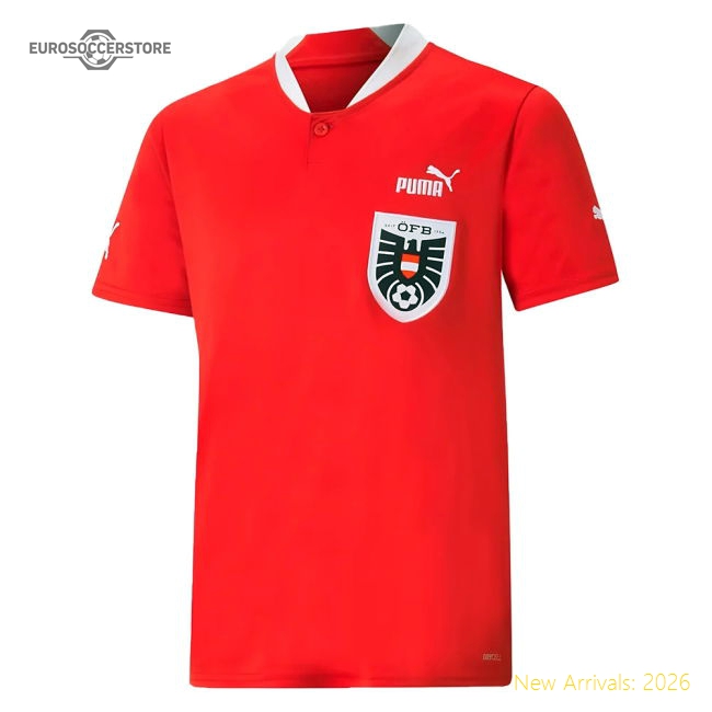 2022-2023 Austria Home Shirt (Kids)-Vantage Point Soccer