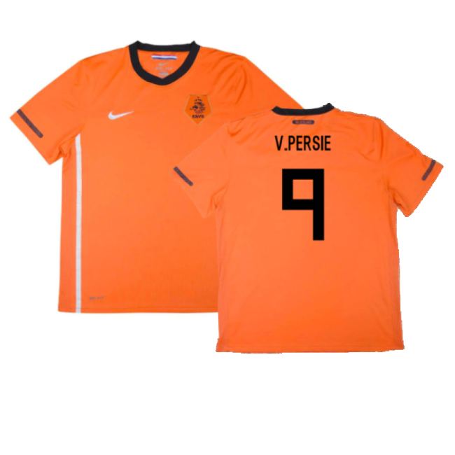 Holland 2010-11 Home Shirt ((Excellent) S) (V.Persie 9)-Football Jersey Hub