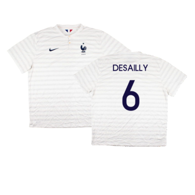 France 2014-15 Away Shirt ((Very Good) XXL) (Desailly 6)-Vantage Point Soccer