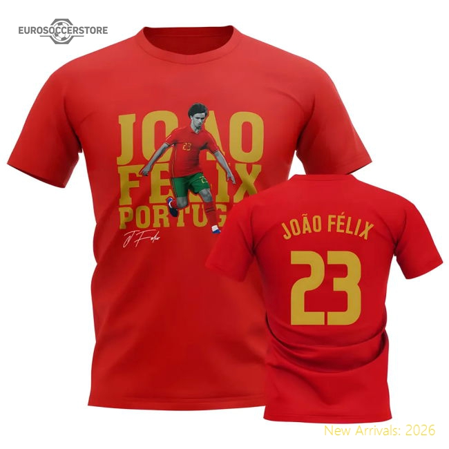 Joao Felix Portugal Player Tee (Red)-Vantage Point Soccer