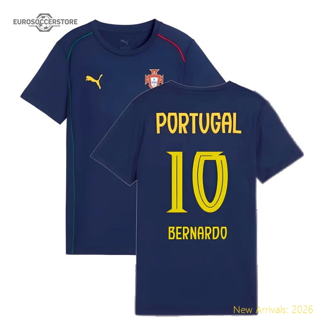 2025-2026 Portugal Casuals Tee (Persian Blue) - Kids (Bernardo 10)-Vantage Point Soccer