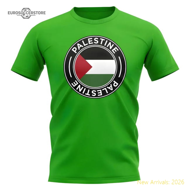 Palestine Football Badge T-Shirt (Green)-Vantage Point Soccer