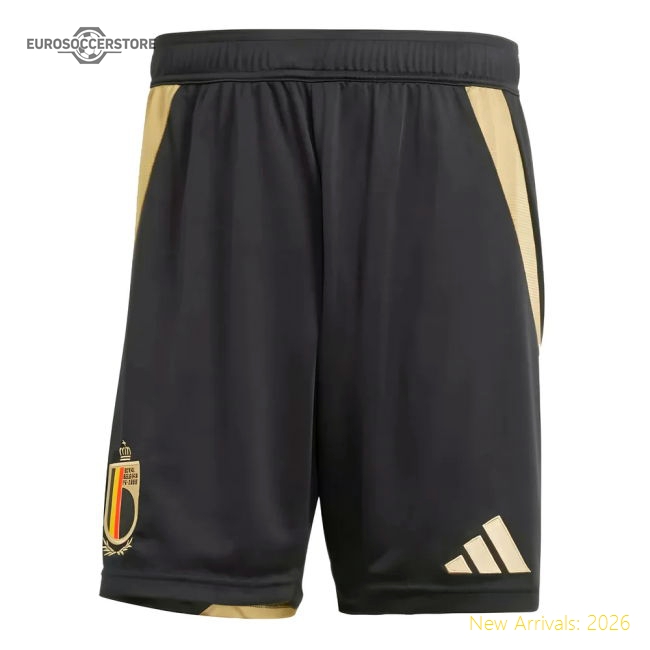 2024-2025 Belgium Home Shorts (Black)-Vantage Point Soccer