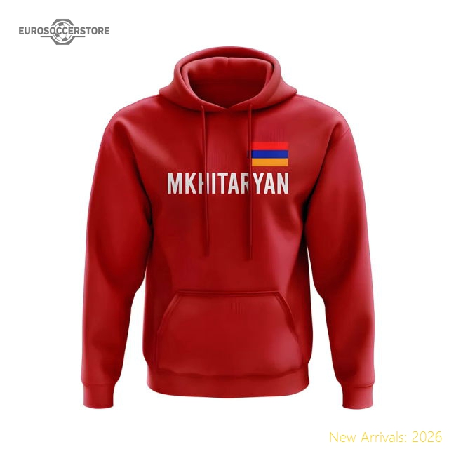 Henrich Mkhitaryan Armenia Name Hoody (Red)-Vantage Point Soccer