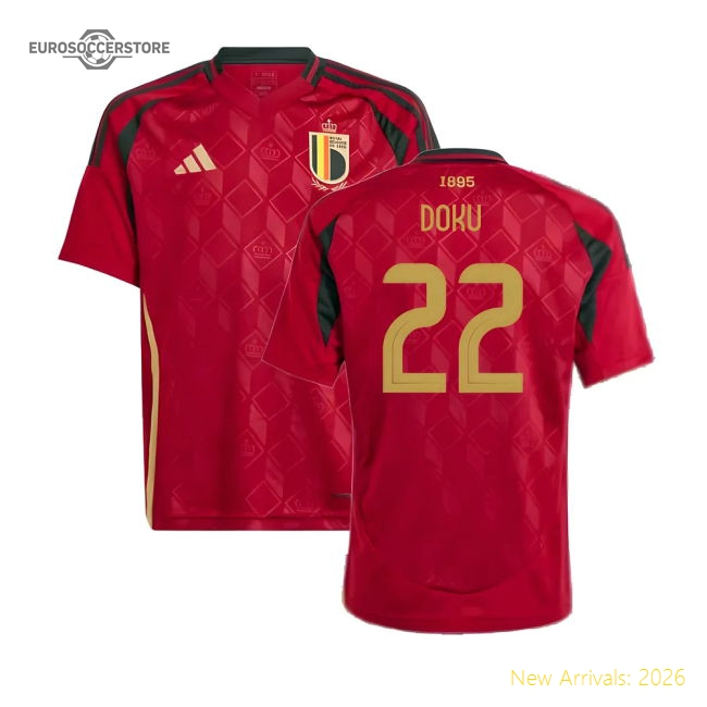 2024-2025 Belgium Home Shirt (Kids) (Doku 22)-Vantage Point Soccer