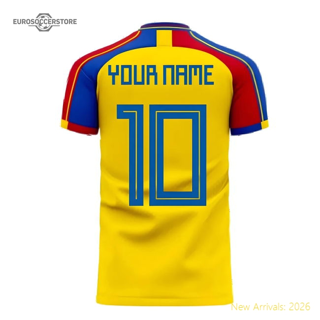 Romania 2025-2026 Home Concept Football Kit (Libero) (Your Name)-Vantage Point Soccer