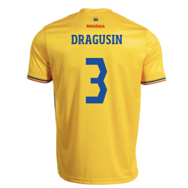2025-2026 Romania Home Replica Shirt (Kids) (Dragusin 3)-Vantage Point Soccer