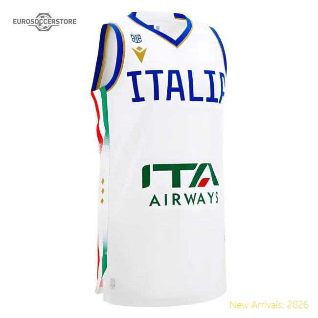 2025-2026 Italy FIP Basketball Home Jersey (White)-Vantage Point Soccer