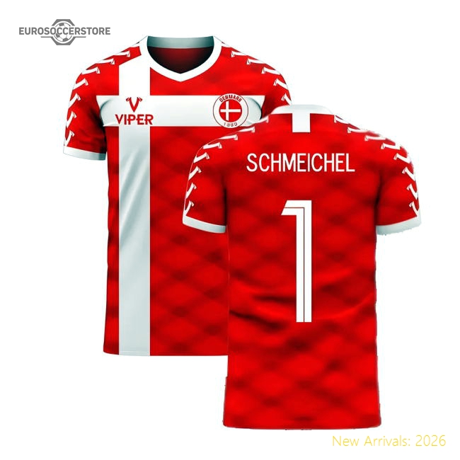 Denmark 2025-2026 Home Concept Football Kit (Viper) (SCHMEICHEL 1)-Vantage Point Soccer