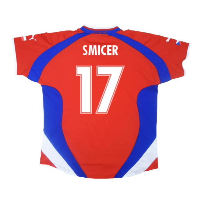 Czech Republic 2000-02 Home Shirt ((Excellent) L) (Smicer 17)-Vantage Point Soccer