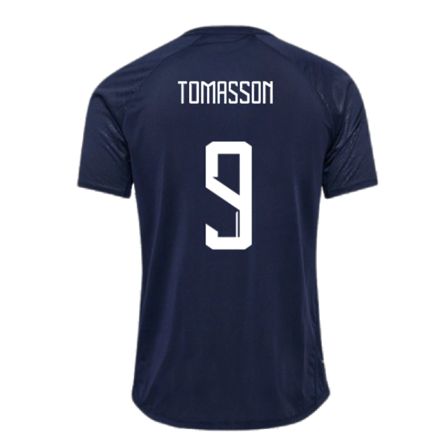 2024-2025 Denmark Training Jersey (Marine) (Tomasson 9)-Vantage Point Soccer