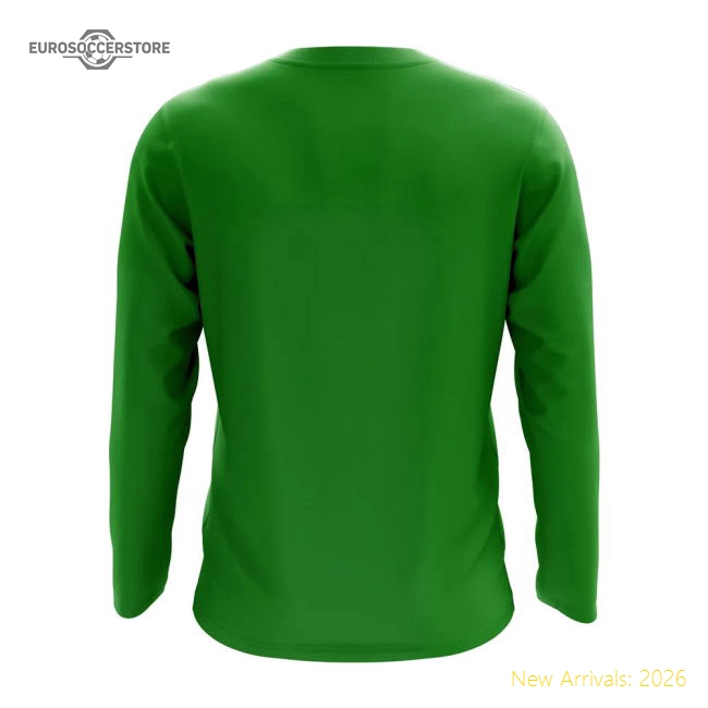 Lithuania Core Football Country Long Sleeve T-Shirt (Green)-Football Shirts Shop