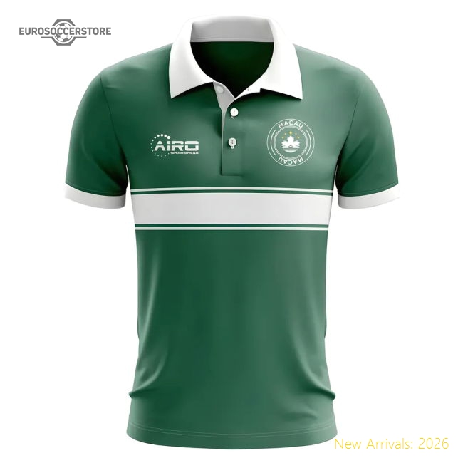 Macau Concept Stripe Polo Shirt (Green)-Vantage Point Soccer