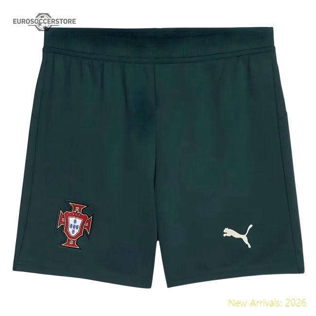 2025-2026 Portugal Home Shorts (Green) - Kids-Vantage Point Soccer