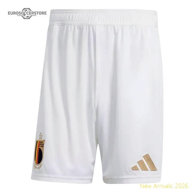 2024-2025 Belgium Away Shorts (White)-Vantage Point Soccer