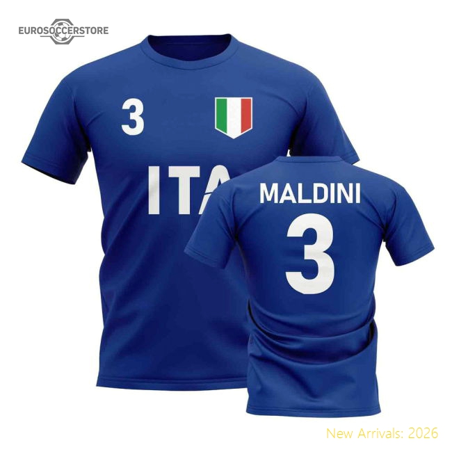 Paolo Maldini Country Code Hero T-Shirt (Blue)-Vantage Point Soccer