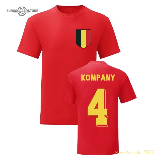 Vincent Kompany Belgium National Hero Tee\'s (Red)-Vantage Point Soccer