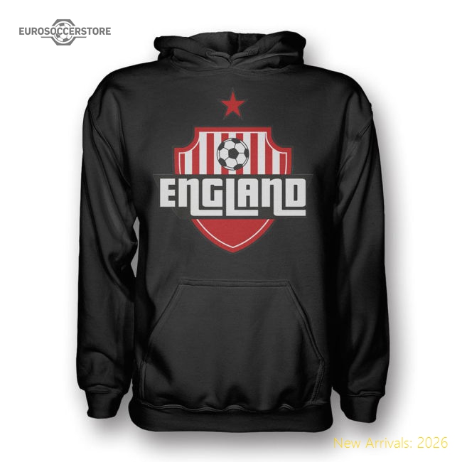 England Country Logo Hoody (black) - Kids-Vantage Point Soccer