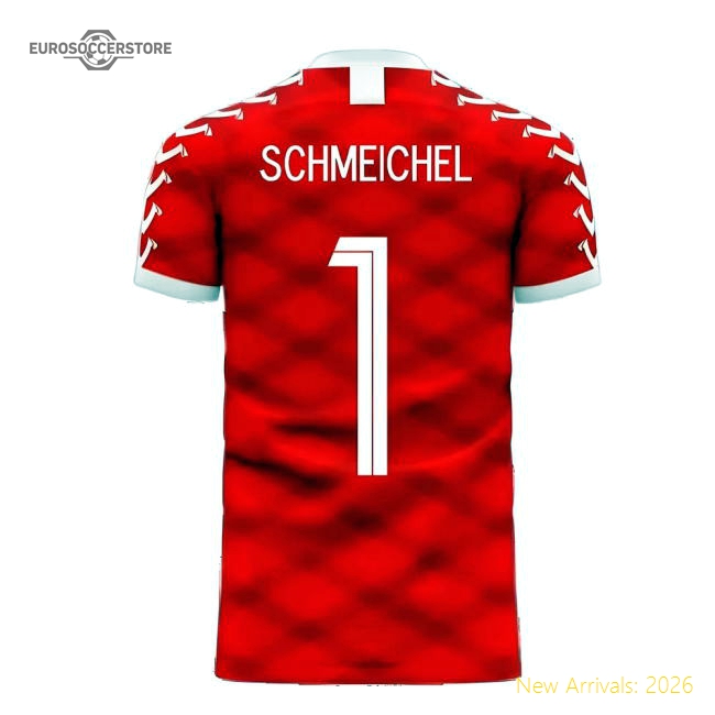 Denmark 2025-2026 Home Concept Football Kit (Viper) (SCHMEICHEL 1)-Vantage Point Soccer
