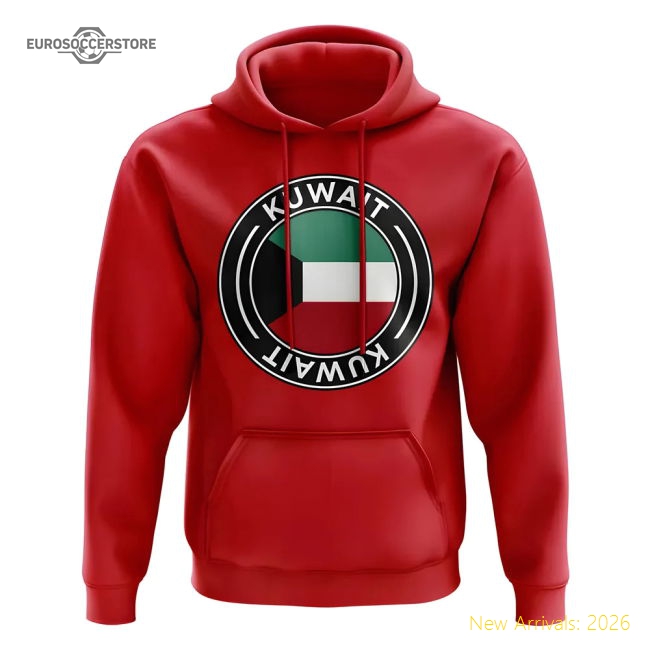 Kuwait Football Badge Hoodie (Red)-Vantage Point Soccer