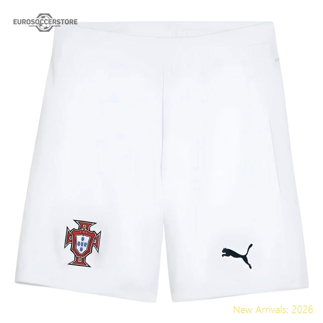 2025-2026 Portugal Away Shorts (White) - Kids-Vantage Point Soccer