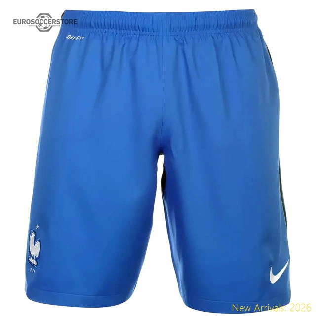 2016-2017 France Nike Home Shorts (Blue) - Kids-Vantage Point Soccer