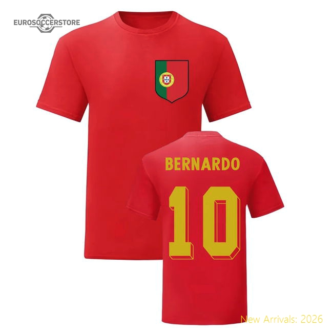 Bernardo Silva Portugal National Hero Tee (Red)-Vantage Point Soccer