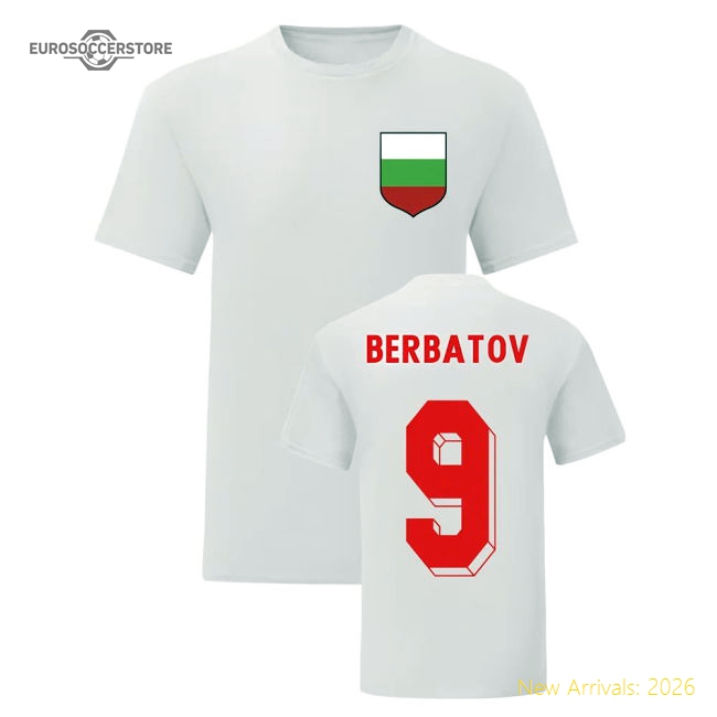 Dimitar Berbatov Bulgaria National Hero Tee (White)-Vantage Point Soccer