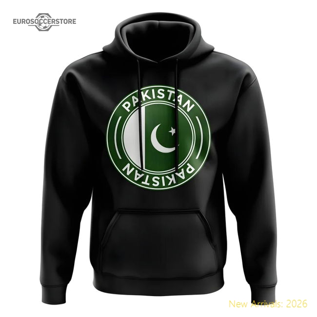 Pakistan Football Badge Hoodie (Black)-Vantage Point Soccer