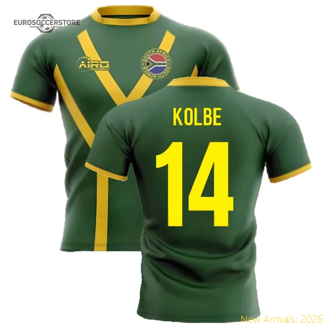2025-2026 South Africa Springboks Flag Concept Rugby Shirt (Kolbe 14)-Football Shirts Shop
