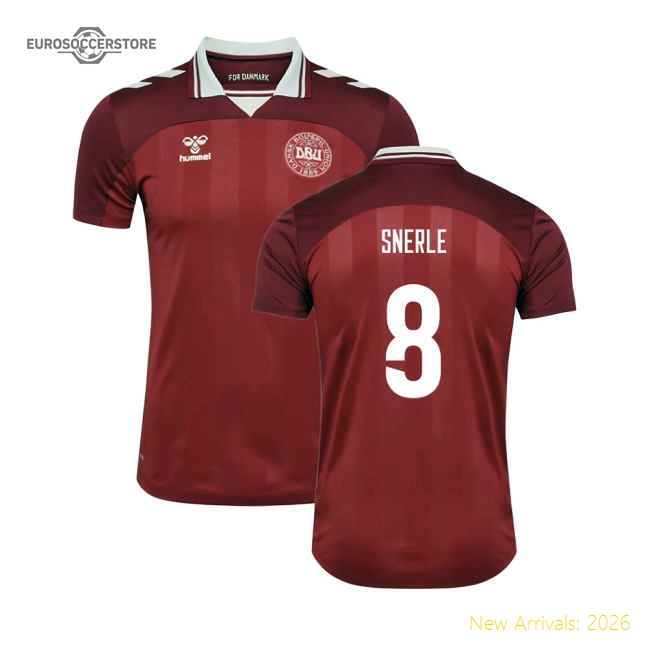 2025-2026 Denmark Womens Team Home Shirt (Ladies) (Snerle 8)-Vantage Point Soccer
