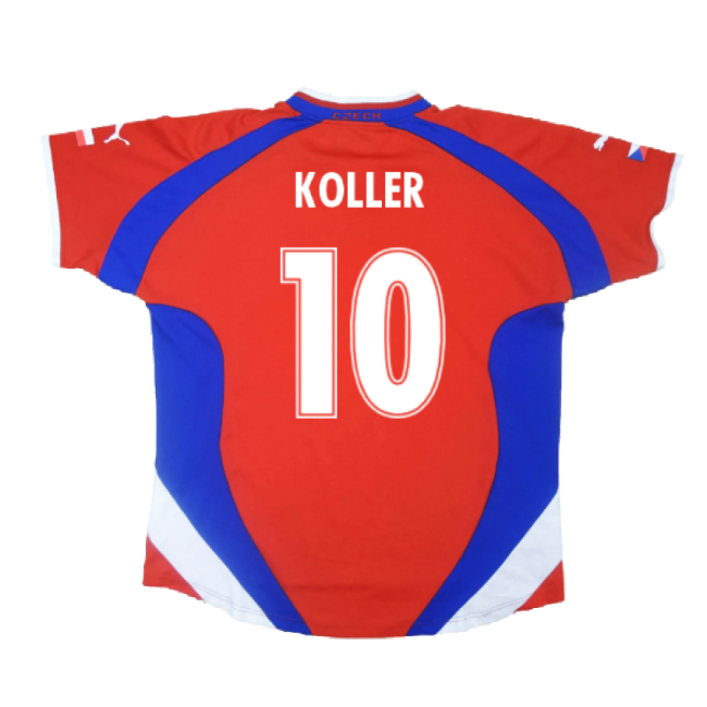 Czech Republic 2000-02 Home Shirt ((Very Good) L) (Koller 10)-Vantage Point Soccer