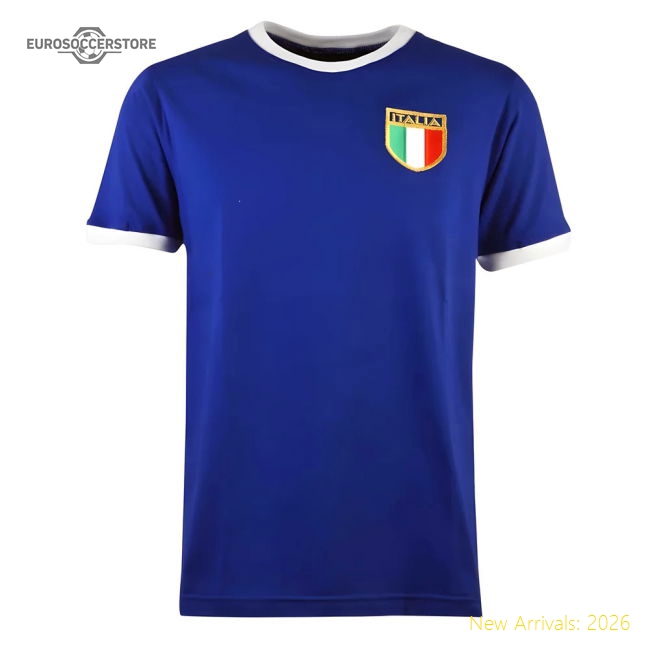 Italy Rugby T-Shirt - Royal/White Ringer-Vantage Point Soccer