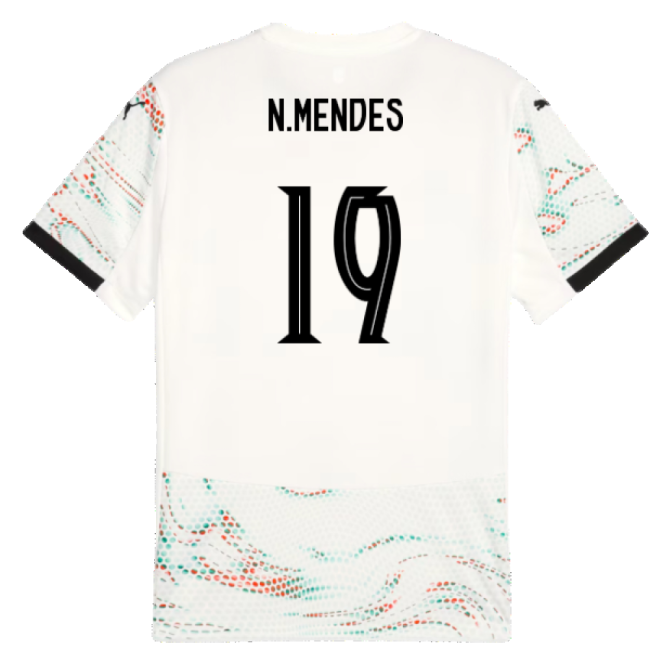 2025-2026 Portugal Away Shirt (N.Mendes 19)-Vantage Point Soccer