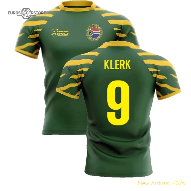 2025-2026 South Africa Springboks Home Concept Rugby Shirt (Klerk 9)-Football Shirts Shop