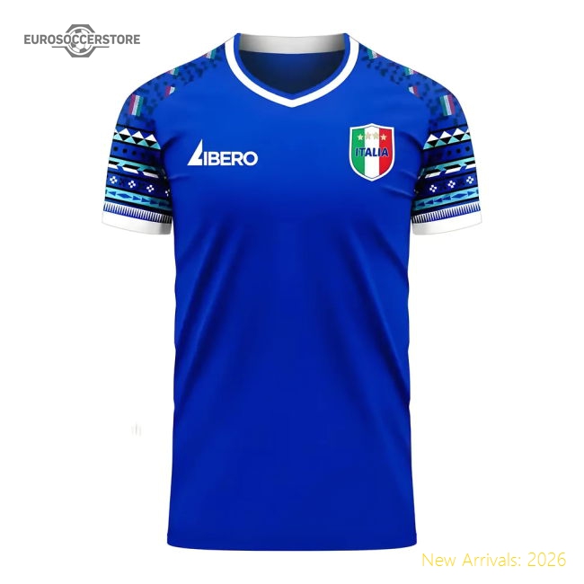 Italy 2025-2026 Home Concept Football Kit (Libero)-Vantage Point Soccer