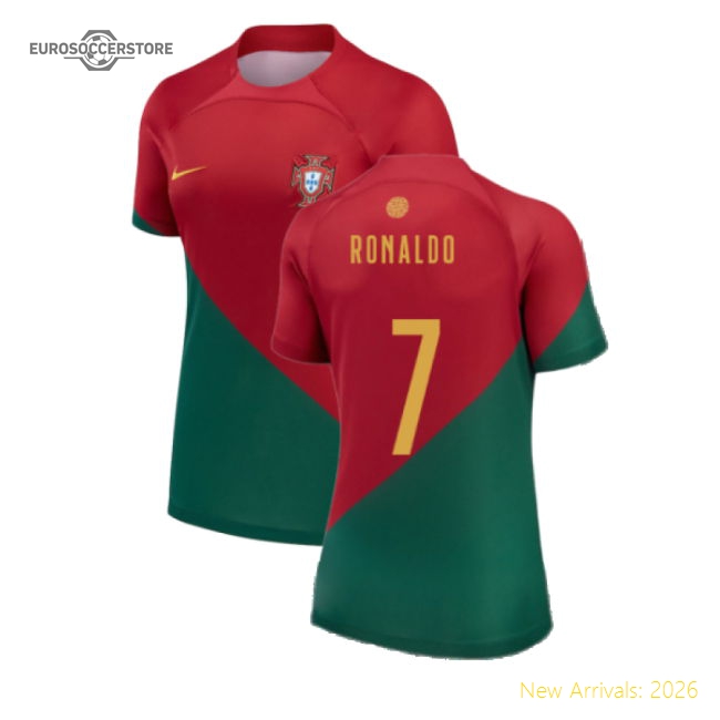 2022-2023 Portugal Home Shirt (Ladies) (Ronaldo 7)-Vantage Point Soccer